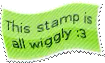 this stamp is all wiggly :3