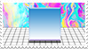 vaporwave cube stamp